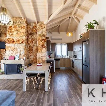 Leo's Red Stone & White Stone Made Villas, 2 With Private Pool In Village * Karavádhos