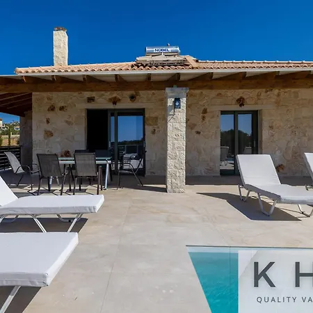 Leo's Red Stone & White Stone Made Villas, 2 With Private Pool In Village Karavádhos