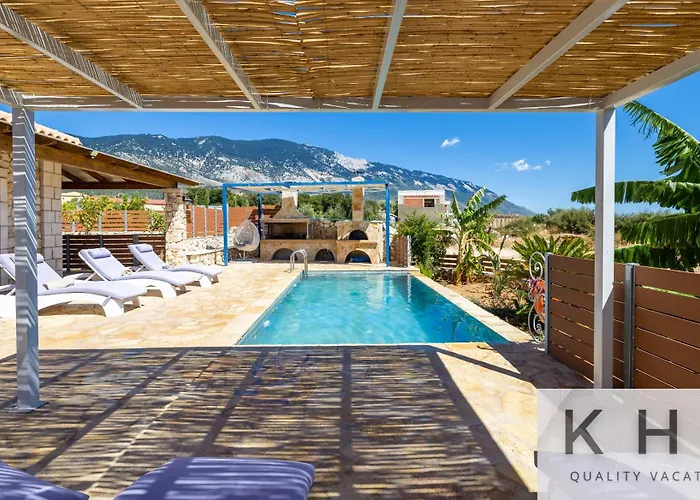 Leo's Red Stone & White Stone Made Villas, 2 With Private Pool In Village Villa Karavados