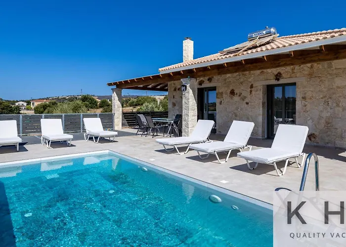 Leo's Red Stone & White Stone Made Villas, 2 With Private Pool In Village וילה Karavádhos