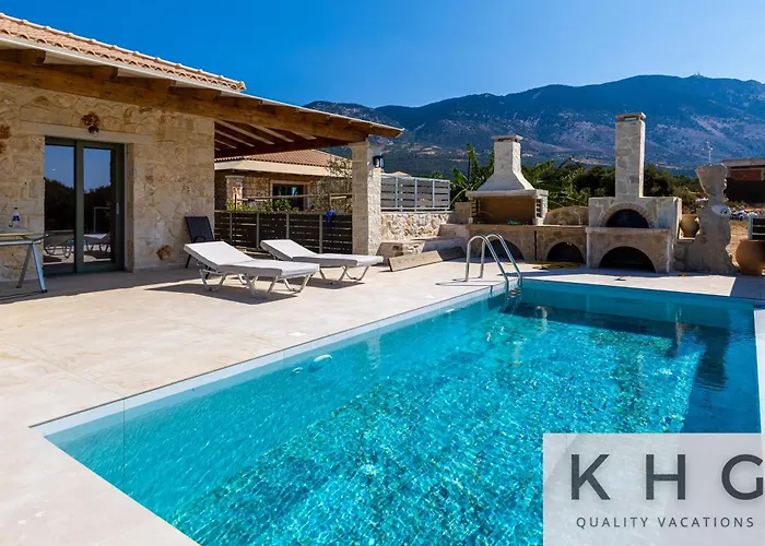 Villa Leo's Red Stone & White Stone Made Villas, 2 With Private Pool In Village Karavados